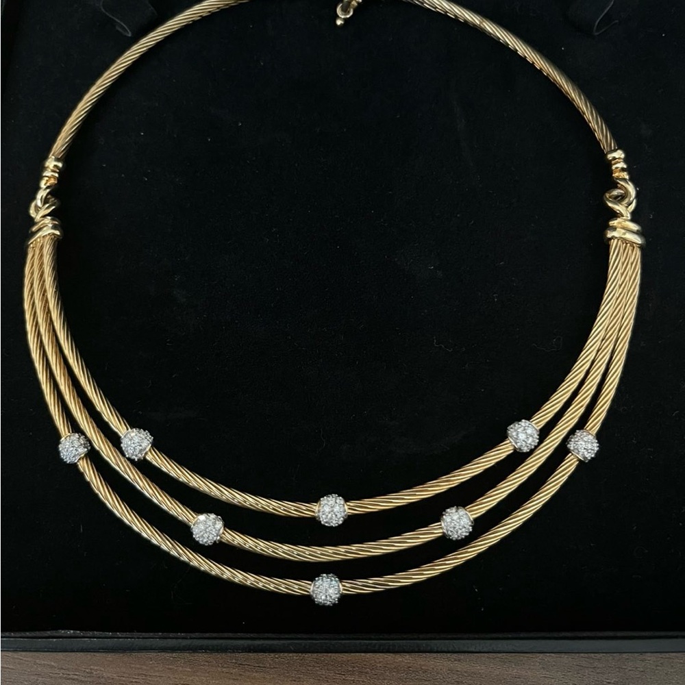 david yurman 18k necklace 16 inch with diamond